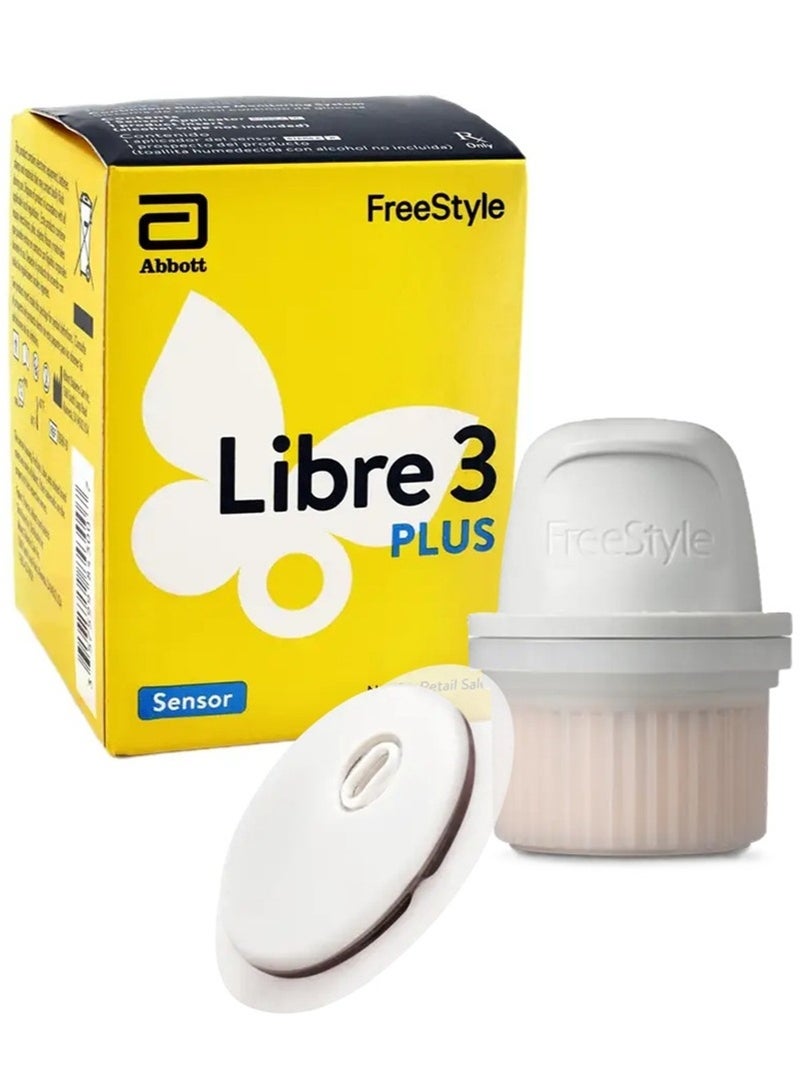 Abbott Freestyle Libre 3 Plus Flash Glucose Monitoring System Sensor Kit - Latest Sensor Technology the World’s Smallest Sensor - Easy to Use 15-Day - Image 1